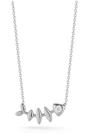 Glaze Jewelry Cubic Zirconia Fish Bone Pendant Necklace in Silver at Nordstrom Rack