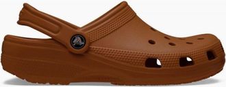 Crocs Womens Classic Round Toe Shuv Clogs - Brown - Size: 5 37-38
