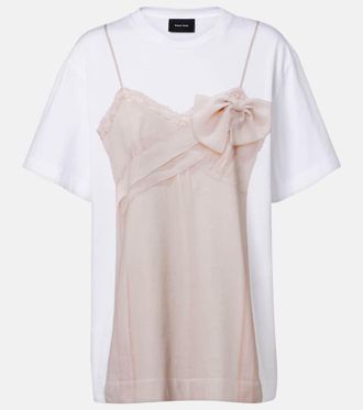 Simone Rocha Trompe loil cotton jersey T-shirt
