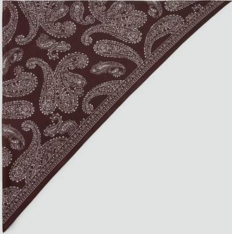 Mango Foulard triangolare paisley cioccolato - Donna - Taglia unica - MANGO