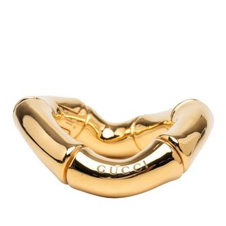 Gucci Pre-owned Gucci Gold Plated Bamboo Cuff Bracelet Ladies YVSPWAUTQAZNLLHS