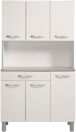 Parisot Buffet »Spoon 1, Küchenbuffet, viel Stauraum, 6 Türen« B/H/T ca. 100x185x40, 1 Stk. tlg. Schublade, Arbeitsfläche und Regale, ohne Elektrogeräte