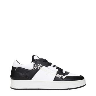 Jimmy Choo London Black Leather Mens Sneakers