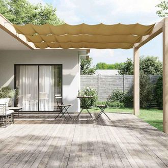 vidaXL Toldo Vertical Beige 100x1000 Cm Tela Oxford Vidaxl