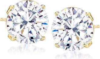 Ross-Simons CZ Stud Earrings in 14kt Yellow Gold