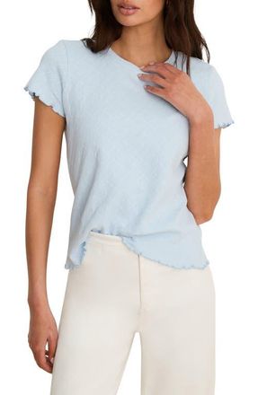 Nic+Zoe Geometric Lace T-Shirt in Sky at Nordstrom, Size Xx-Large
