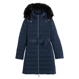 La Redoute Collections Lange donsjas met kap afgewerkt met imitatiebont