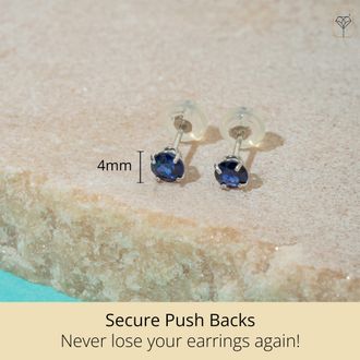MAX + STONE 14k Yellow or White Gold 4mm Round Stud Earrings