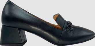 Aga Womens Esme Leather Pumps In Dark Green