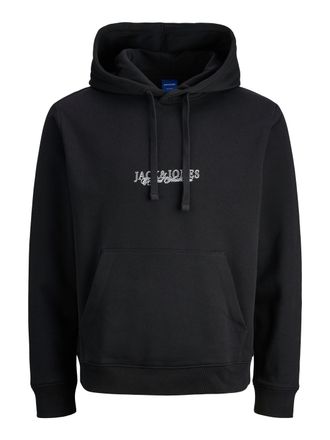 Jack & Jones Kapuzensweatshirt JACK & JONES JORBLEECKER MINIMAL SWEAT HOOD, Herren, Gr. XXL, schwarz, angeraute Sweatware, Obermaterial: 60% Baumwolle, 40% Polyest