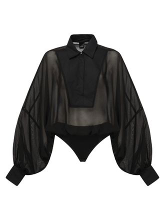 Pinko Chiffon And Poplin Bodysuit