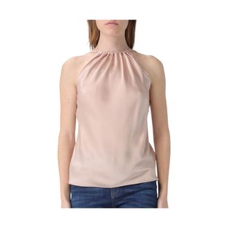 Pinko Pinko, Dames, Tops, Roze, Maat: S Satijn