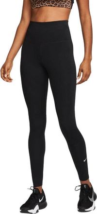 Nike Womens One Df Hr Leggings, Black White, M UK