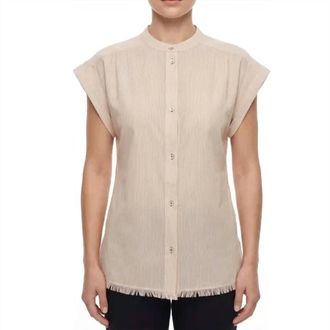 Hod Amandine Stripe Top In Cream