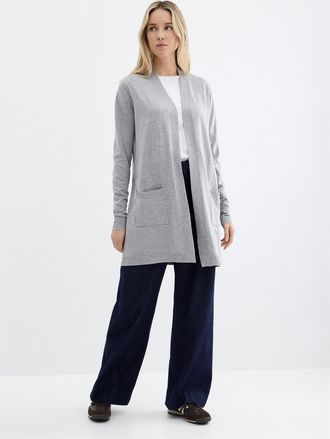 Contemporaine Womens Flowy knit long open Cardigan Sweater