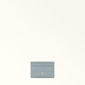 Furla Camelia Card Case S Nuvola Blue Textured Leather Woman