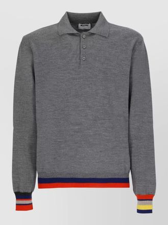 Moschino wool long-sleeve polo shirt