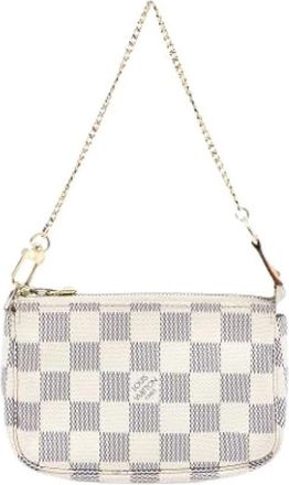 Louis Vuitton Pre-owned Mini Pochette Accessoires - Dames - Vintage Mini Tas - Wit - ONE Size - Vintage