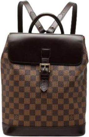 Louis Vuitton Pre-owned Soho Backpack - Dames - Vintage Rugzakken - Bruin - ONE Size - Leer - Vintage