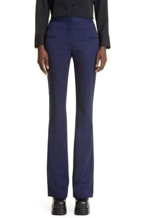 Altuzarra Stretch Wool Serge Straight Leg Pants in Berry Blue at Nordstrom Rack, Size 12 Us / 44 Fr