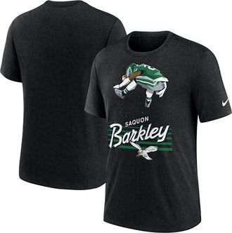 Nike Mens Saquon Barkley Philadelphia Eagles Player Graphic T-Shirt In Black