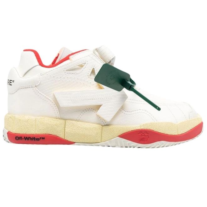 Mens Low Top Puzzle Couture White Sneakers Textile - Size UK 6