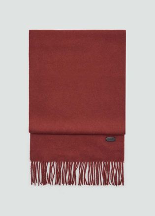 Mango Sciarpa tinta unita frange rosso mattone - Uomo - Taglia unica - MANGO MAN