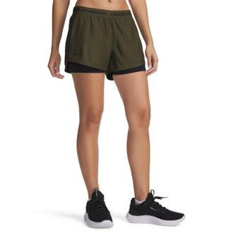 Under Armour Womens 2 in 1 Shorts Women Exped Green 14