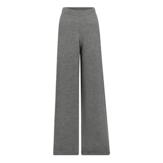 Silvian Heach Broeken, Dames, Grijs, S, Wol, Vrek Wijde Broek