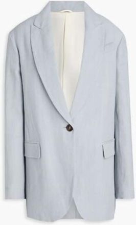Brunello Cucinelli Light Blue Relaxed Blazer, Brand Size 46 (US Size 12)