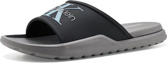 Calvin Klein Meloy Mens Sandals Black/Light Blue : 12 M, Synthetic