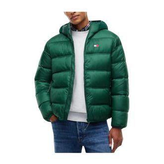 Tommy Hilfiger Gewatteerd jack met capuchon - Heren - Jassen - Groen - Maat: XL