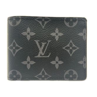 Louis Vuitton Monogram Eclipse Black Gray Coated Canvas Leather Wallet (Bi-Fold) (Pre-Owned)