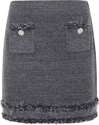 Blugirl Minigonna Moulin&eacute; con decorazione - Grigio