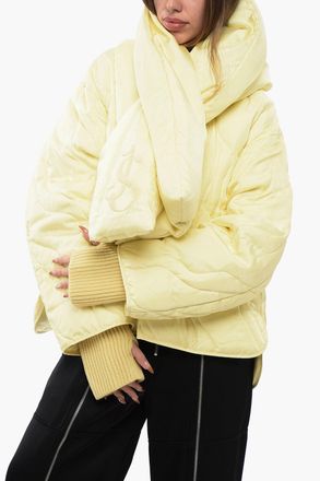 Jil Sander Quilted Puffer Jacket with Padded Scarf Jil Sander