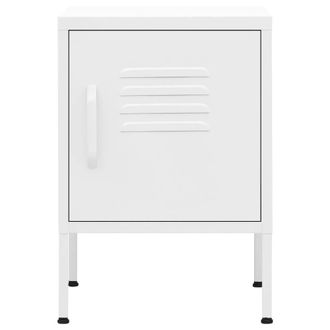 Berkfield Home Nightstands 2 pcs White 35x35x51 cm Steel | Size: 35 x 35 x 51 cm