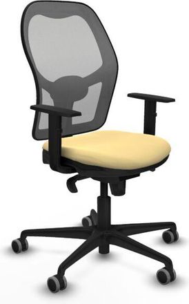 Piqueras y Crespo Piqueras Y Crespo - Jorquera Sincro Malla Gris Similpiel Crema Brazos 1d Base Nailon Ruedas 65mm Engomada