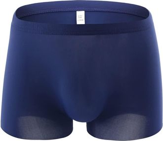 Generic Mens Seamless Boxer Shorts, Ultra,Thin Breathable Underwear, Lightweight Elastic Waistband Briefs, Smooth Silky Feel Boxer Briefs, Invisible No,Trace 