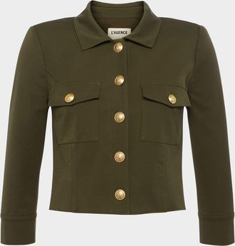 L'agence Kumi Cropped Fitted Jacket