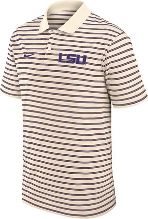Nike LSU Striped Nike Mens Dri-FIT College Polo in Brown | 02LX0F25LSN-QX7