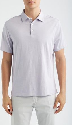 Robert Barakett Brightwood Slub Cotton Polo in Lavender at Nordstrom, Size Xx-Large