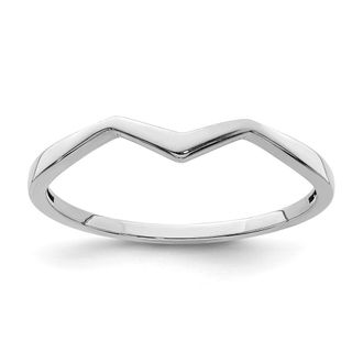 Diamond2Deal 14K White Gold Fancy Stackable Ring