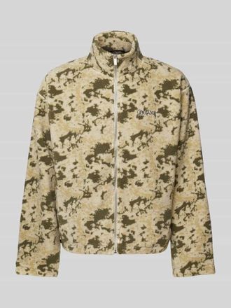 Pegador Teddyfelljacke mit Label-Stitching Modell JOHNSON in Oliv Melange, Gr&ouml;&szlig;e XS