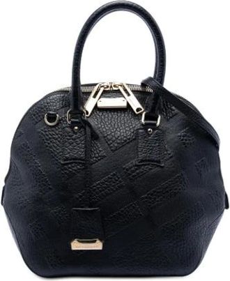 Burberry Pre-owned Handbags, female, Black, Size: ONE SIZE Pre-owned Leather Handbag