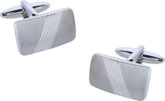 Trafalgar Store Diagonal Detailed Rhodium Cufflinks in Silver at Nordstrom