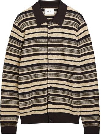 Nn.07 Nolan Striped Cotton Polo Shirt - Multicoloured 1 - Xxl