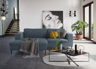 Domo Collection Ecksofa »Modica kompakt und elegant, Breite 244, L-Form« moderne Optik mit extrabreiter Recamiere, auch in Cord