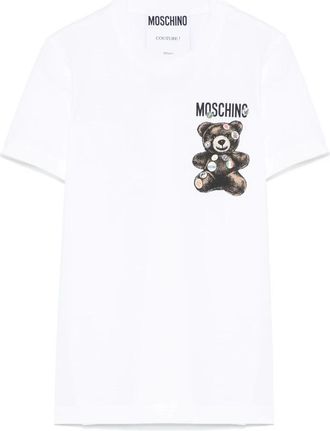 Moschino Casual Katoenen T-Shirt voor Mannen - Dames - T-shirts - Wit - XS - Katoen - Tops
