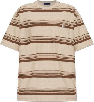 Comme Des Gar&ccedil;ons T-shirt met Zak - Heren - T-shirts - Beige - S - Katoen - Tops