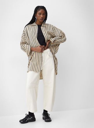 Ichi Womens Patch pocket oversized shirt